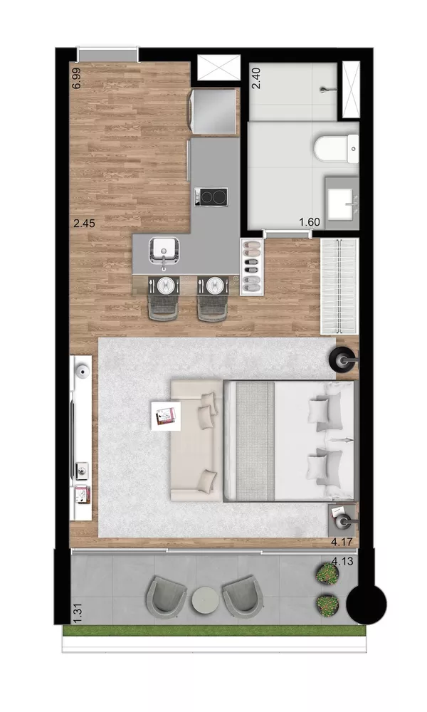 Apartamento à venda com 1 quarto, 57m² - Foto 14