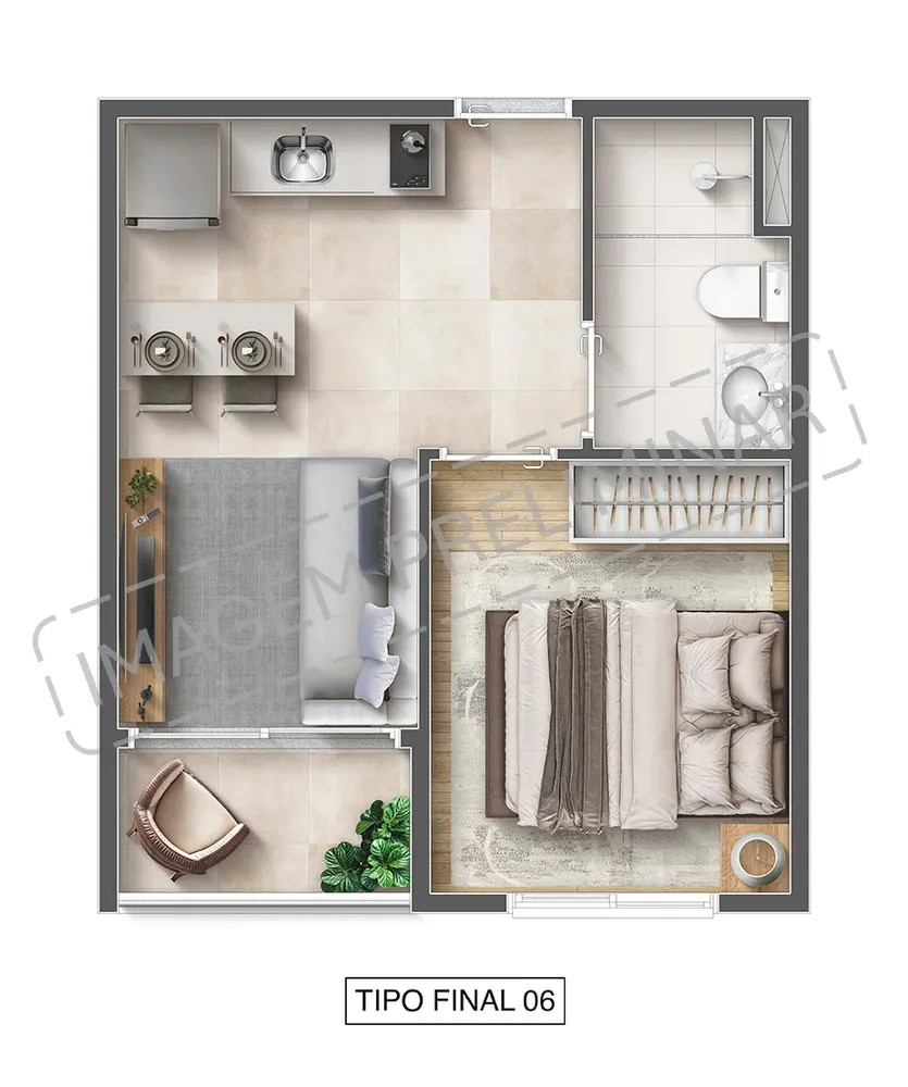 Apartamento, 1 quarto, 25 m² - Foto 11