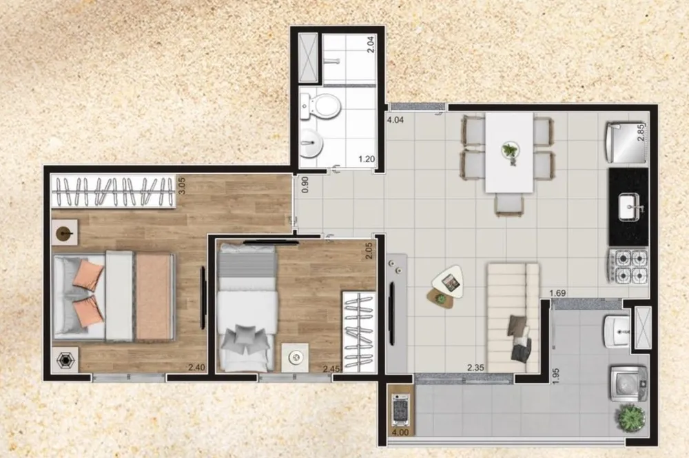 Apartamento, 2 quartos, 42 m² - Foto 14