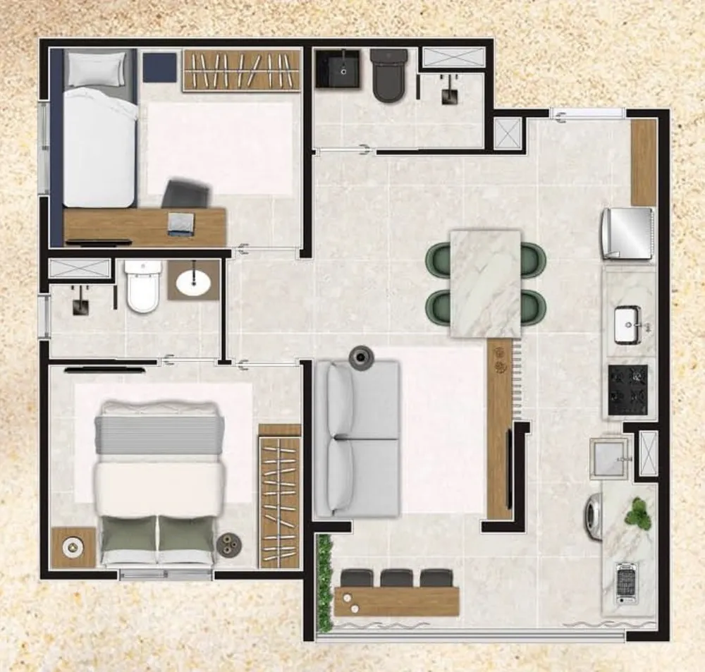 Apartamento, 2 quartos, 42 m² - Foto 19