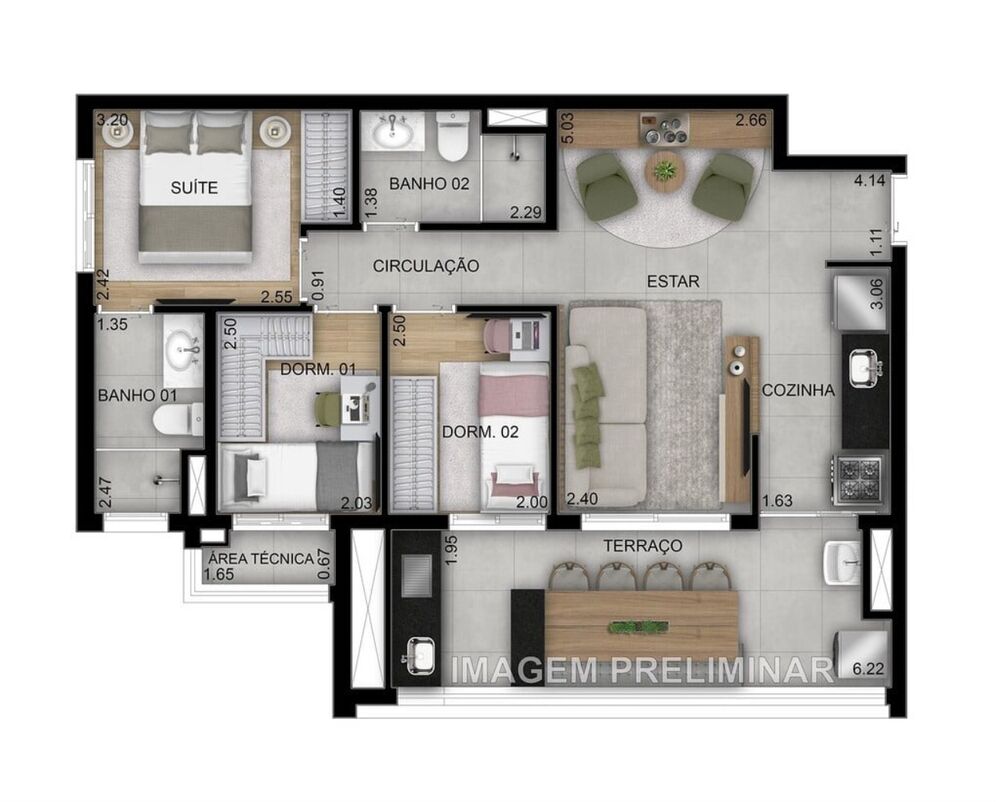 Apartamento, 3 quartos, 94 m² - Foto 4