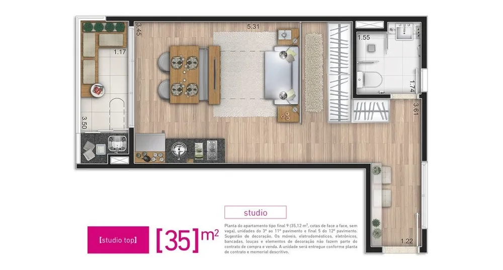 Kitnet-Studio, 35 m² - Foto 11