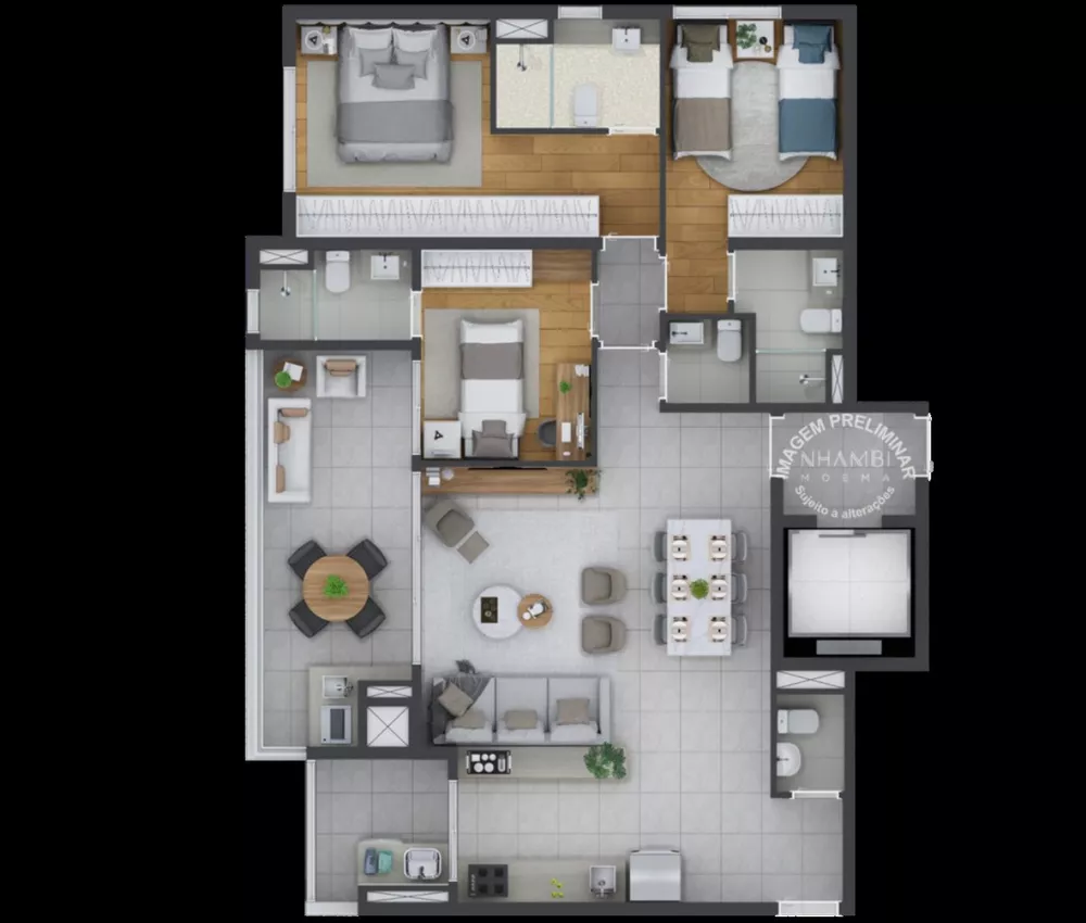 Apartamento à venda com 3 quartos, 111m² - Foto 3