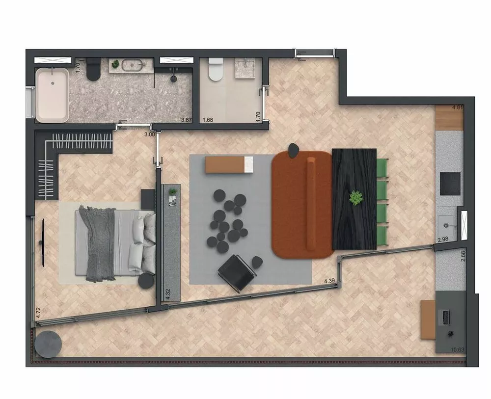 Apartamento à venda com 1 quarto, 122m² - Foto 15