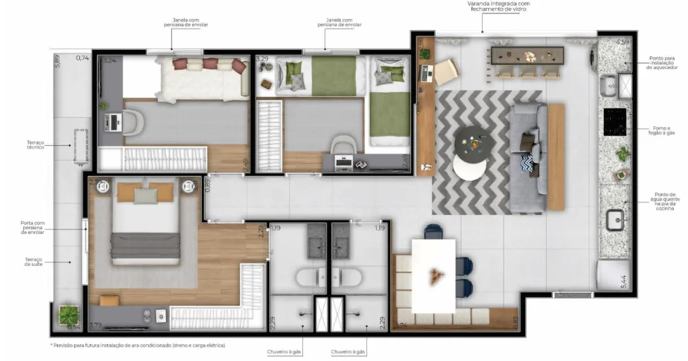 Apartamento, 3 quartos, 70 m² - Foto 16