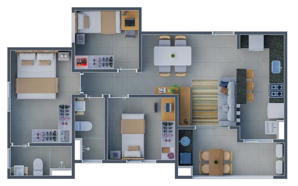 Apartamento, 3 quartos, 67 m² - Foto 7