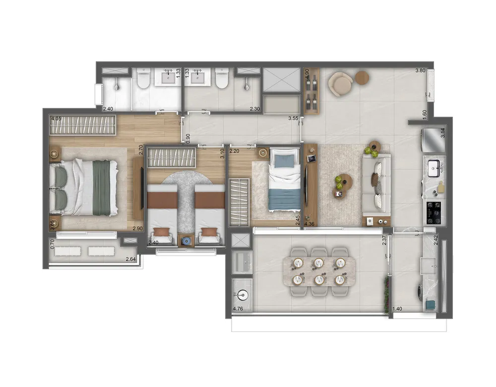 Apartamento, 3 quartos, 83 m² - Foto 21