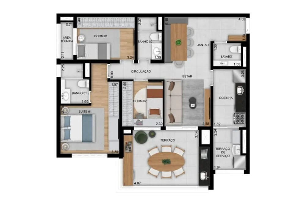 Apartamento, 3 quartos, 113 m² - Foto 12