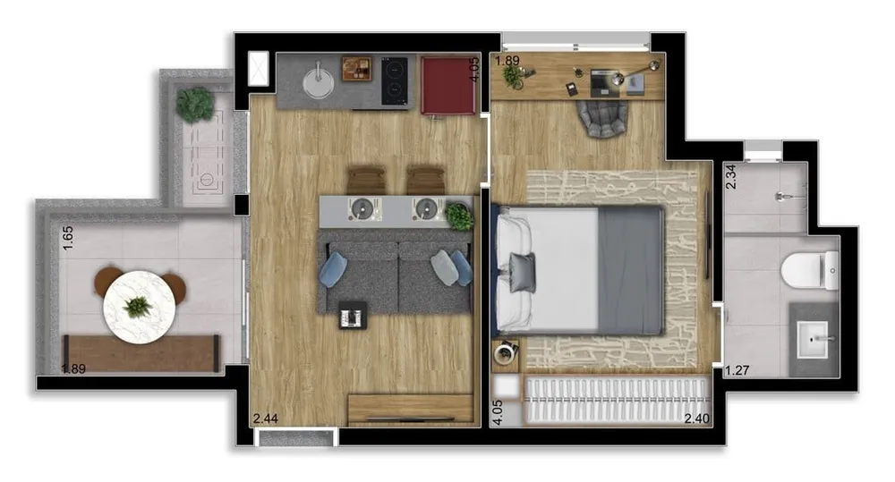 Apartamento, 1 quarto, 27 m² - Foto 31