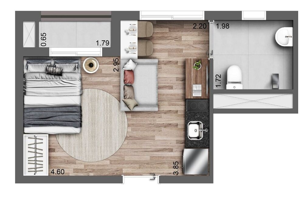 Apartamento, 1 quarto, 43 m² - Foto 6