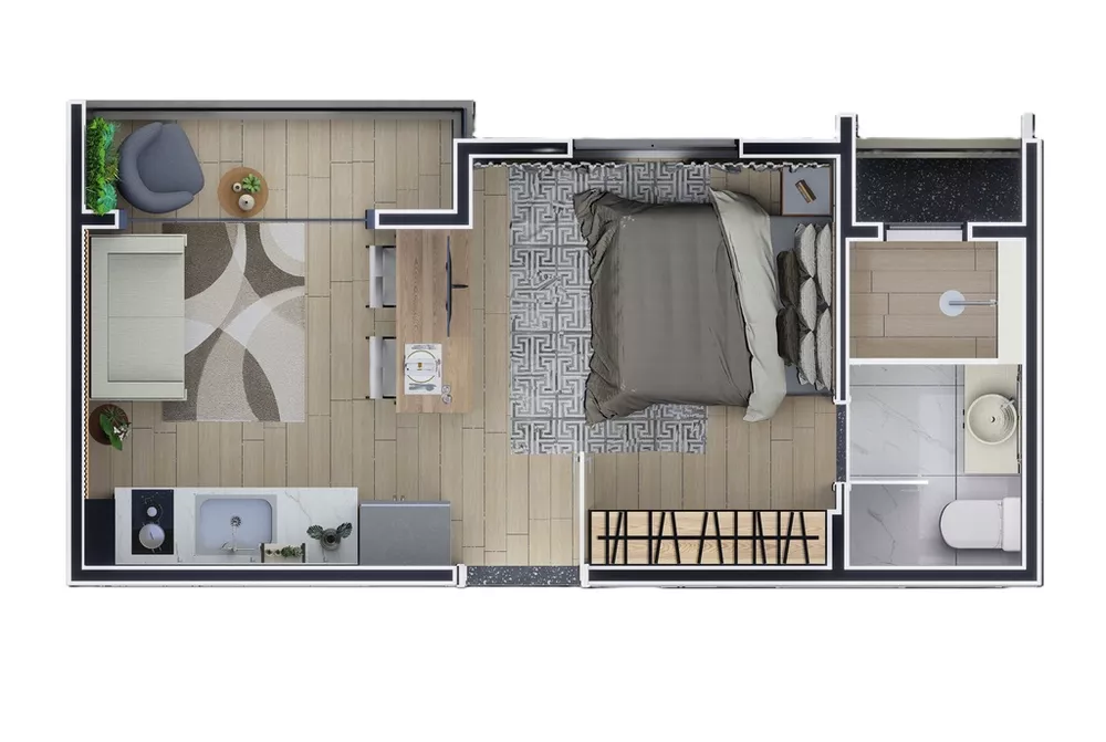 Apartamento à venda com 1 quarto, 32m² - Foto 6