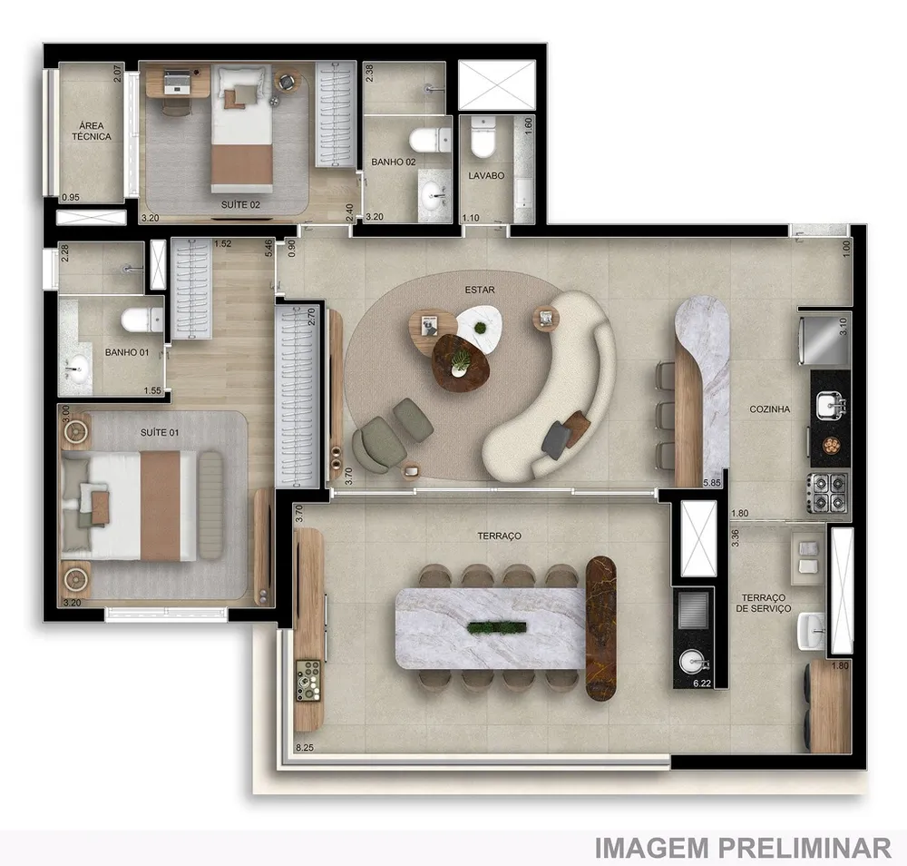 Apartamento, 2 quartos, 80 m² - Foto 13