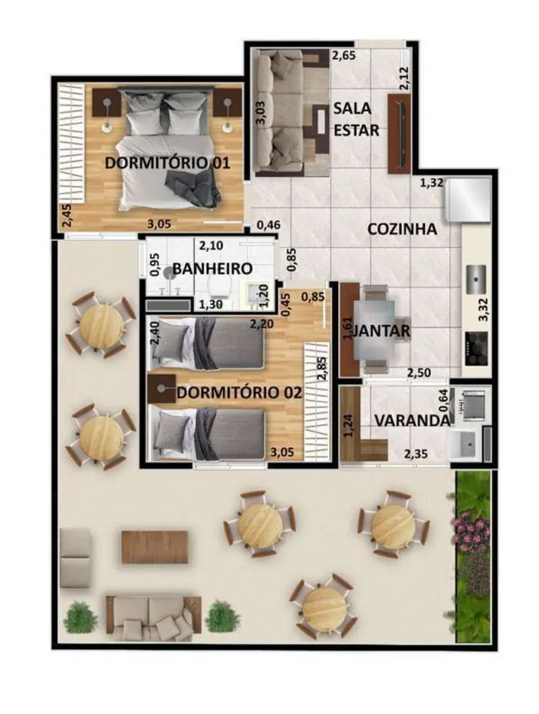 Apartamento, 2 quartos, 61 m² - Foto 6