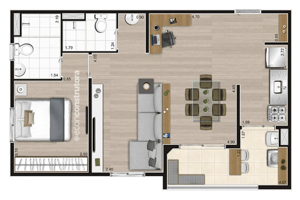 Apartamento, 2 quartos, 55 m² - Foto 12
