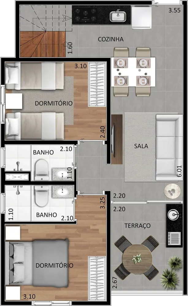 Apartamento, 2 quartos, 123 m² - Foto 11