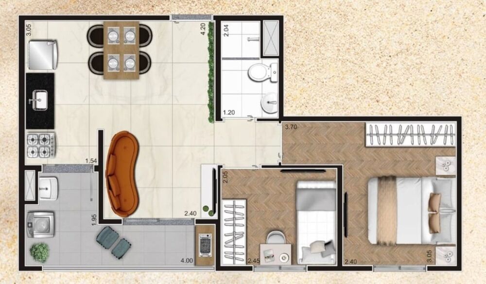 Apartamento, 3 quartos, 60 m² - Foto 3