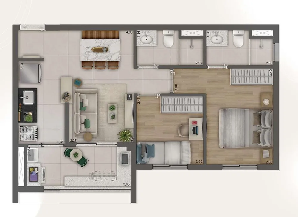 Apartamento, 2 quartos, 49 m² - Foto 5