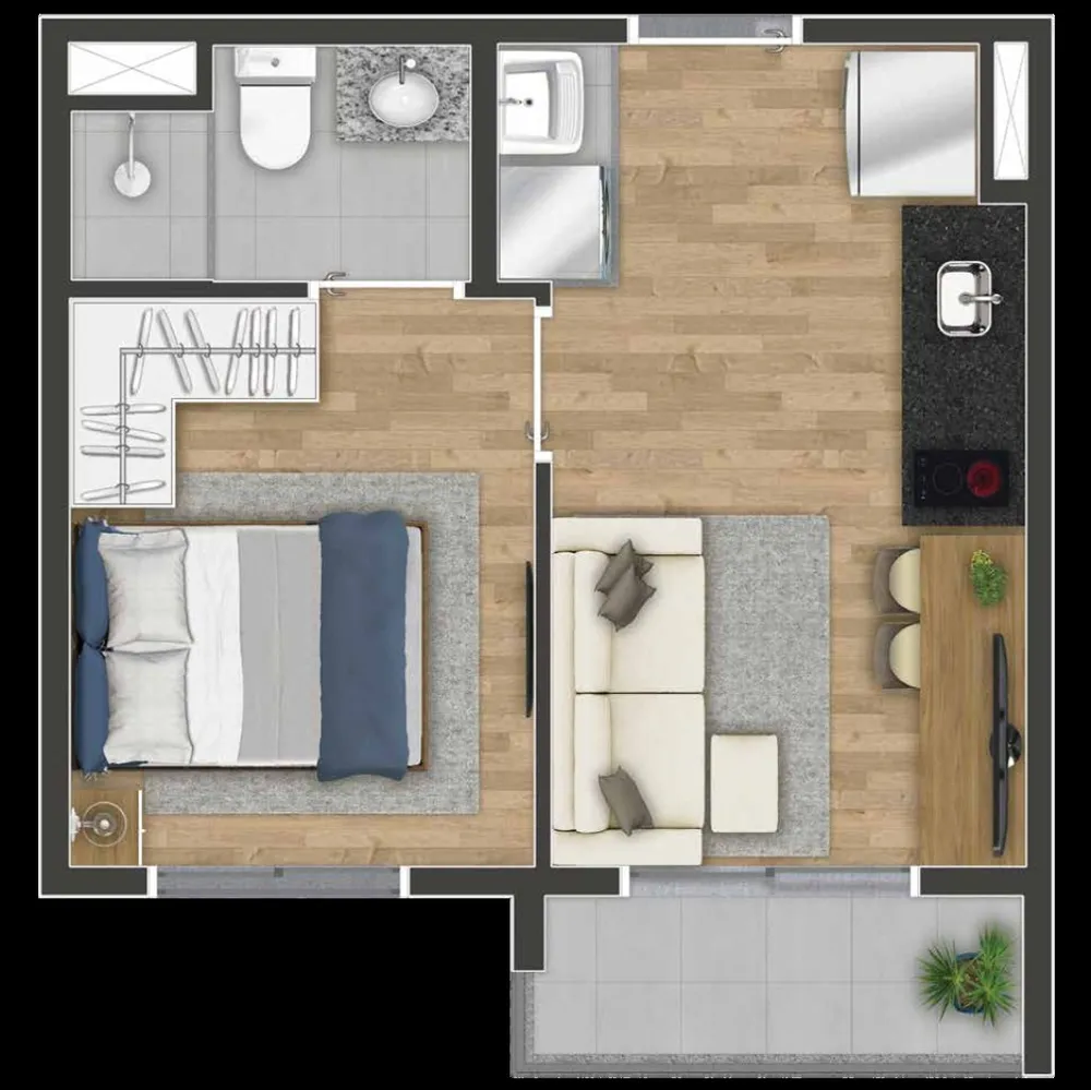 Apartamento, 1 quarto, 26 m² - Foto 8
