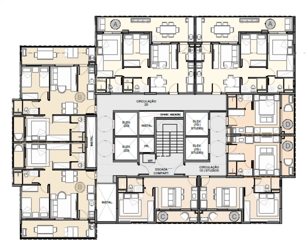Apartamento, 1 quarto, 34 m² - Foto 1