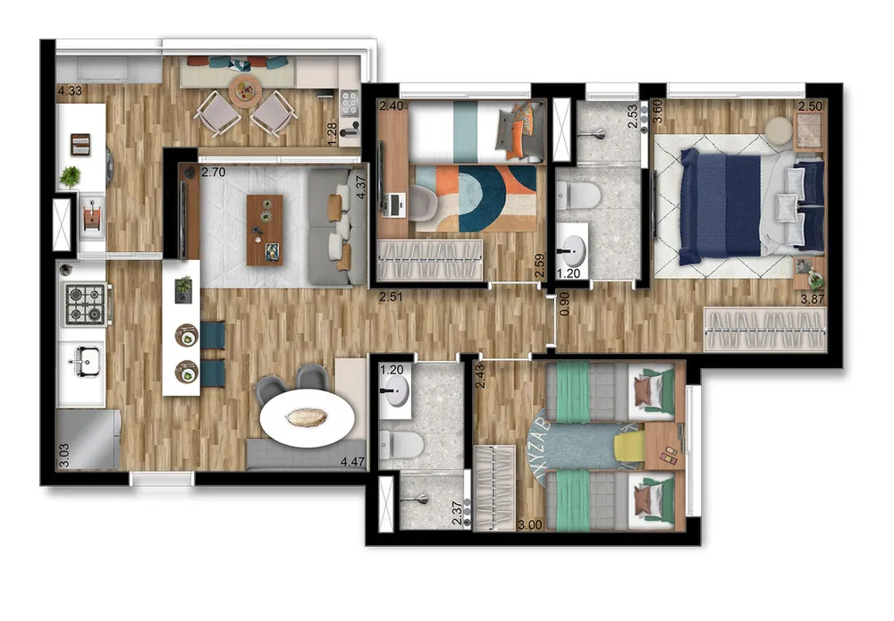 Apartamento, 3 quartos, 99 m² - Foto 19