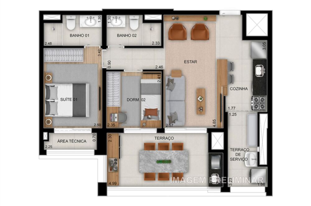 Apartamento, 2 quartos, 75 m² - Foto 10