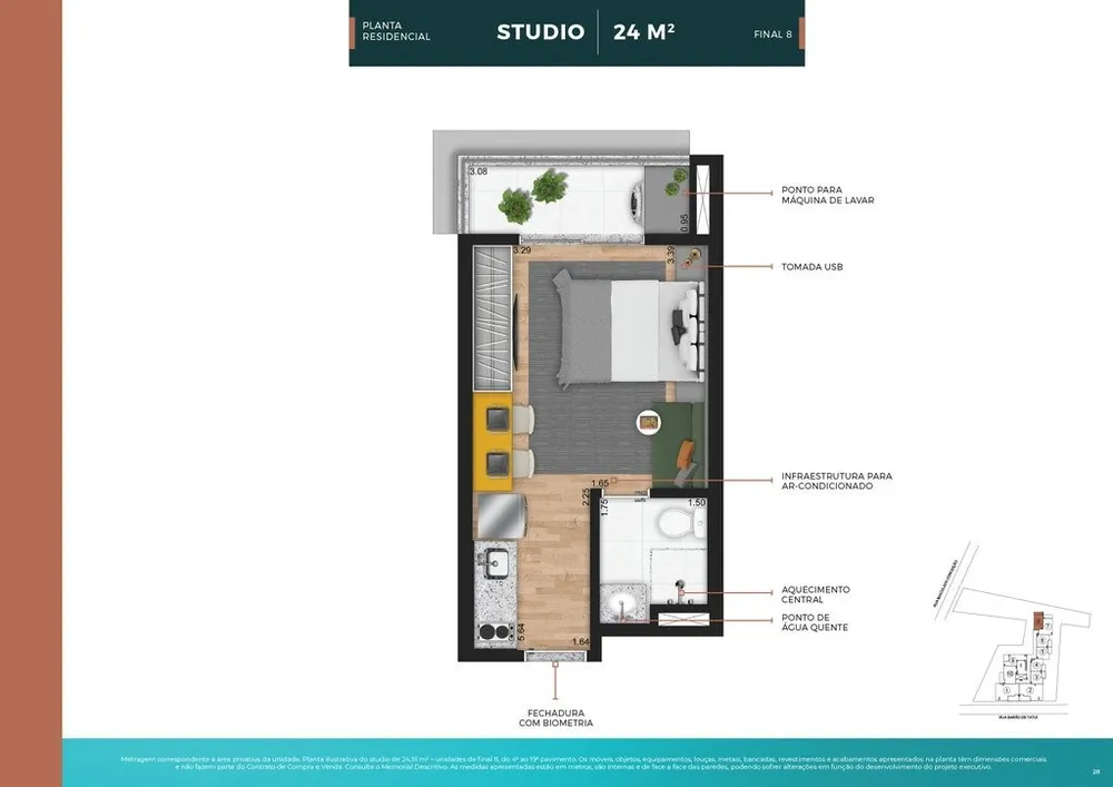 Apartamento, 1 quarto, 25 m² - Foto 6