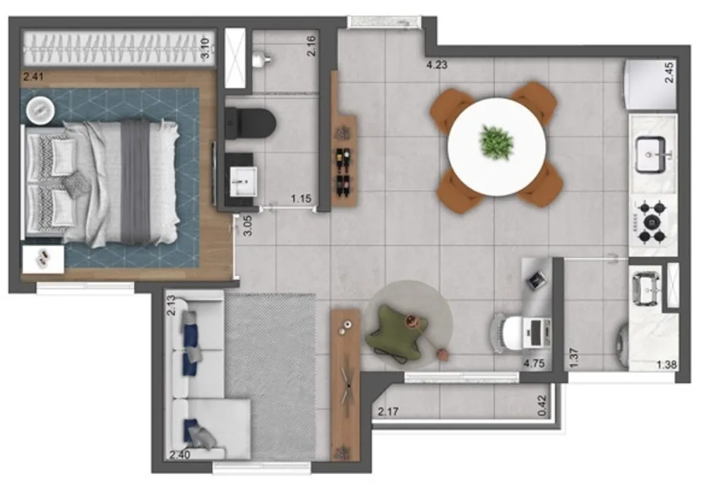 Apartamento, 2 quartos, 37 m² - Foto 10