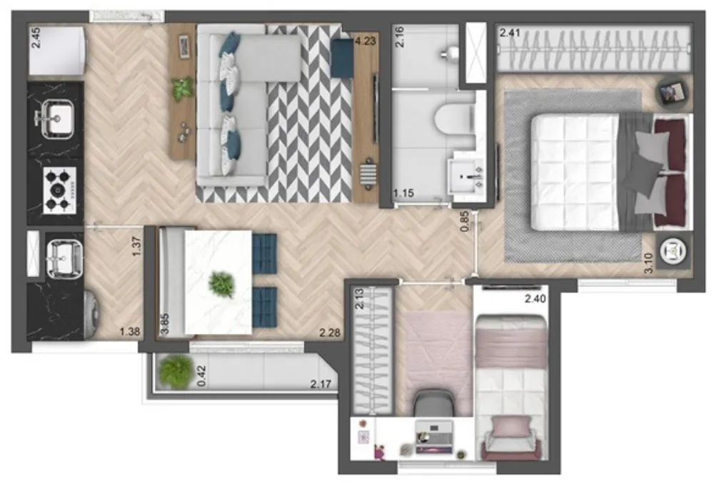 Apartamento, 2 quartos, 37 m² - Foto 11