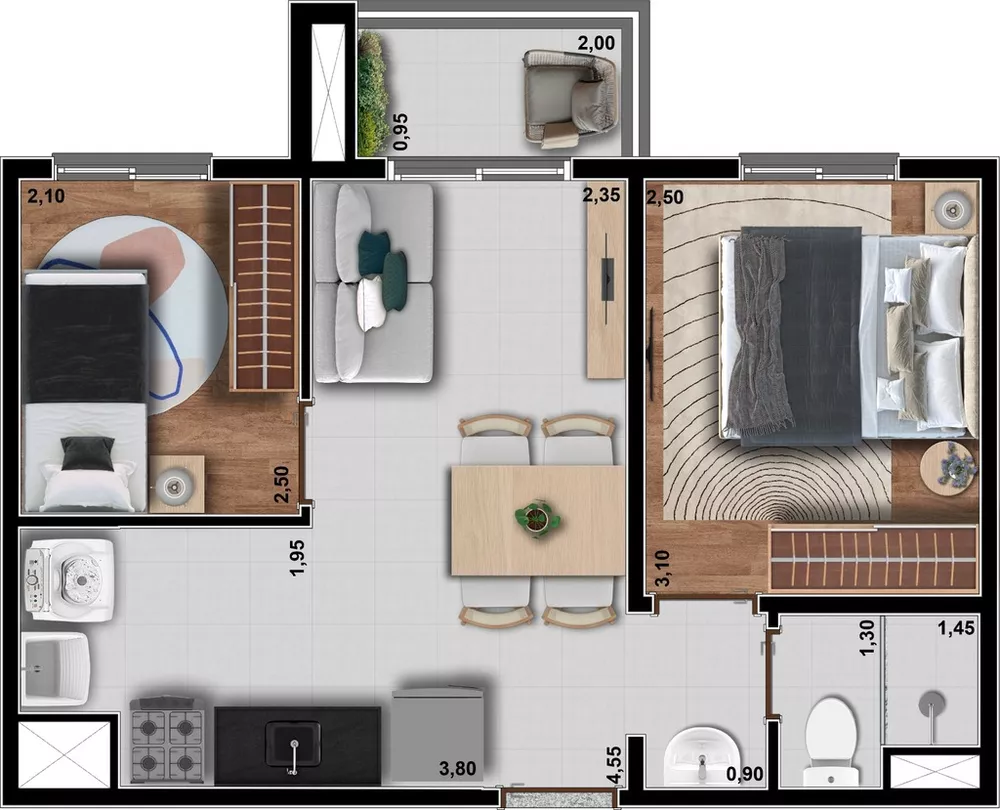 Apartamento, 3 quartos, 55 m² - Foto 16