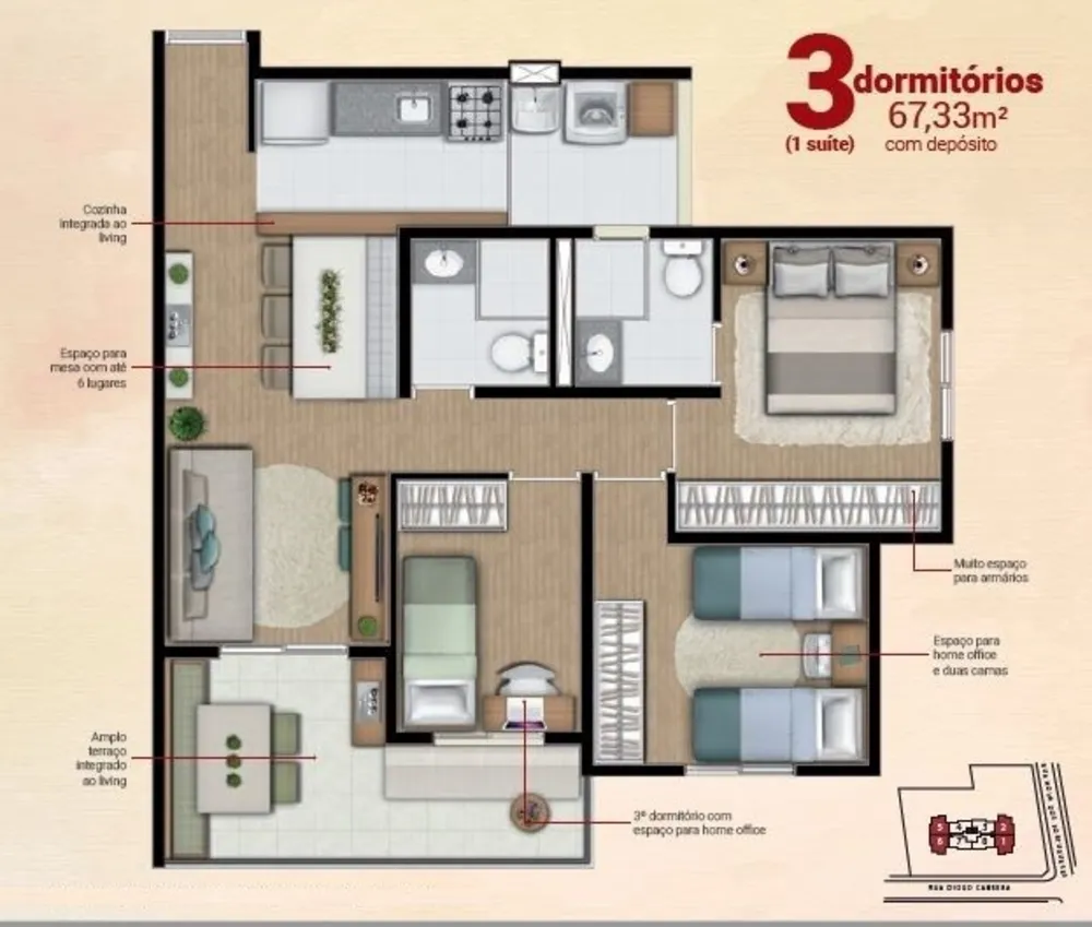 Apartamento, 2 quartos, 52 m² - Foto 8