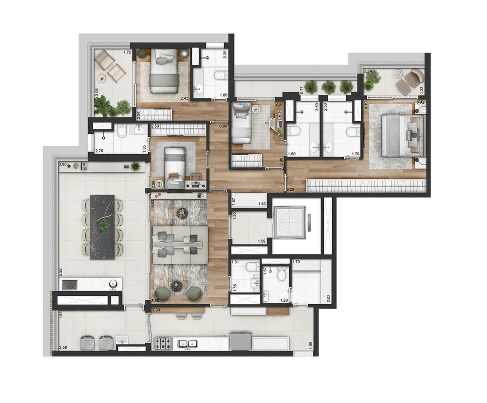 Apartamento, 4 quartos, 205 m² - Foto 8
