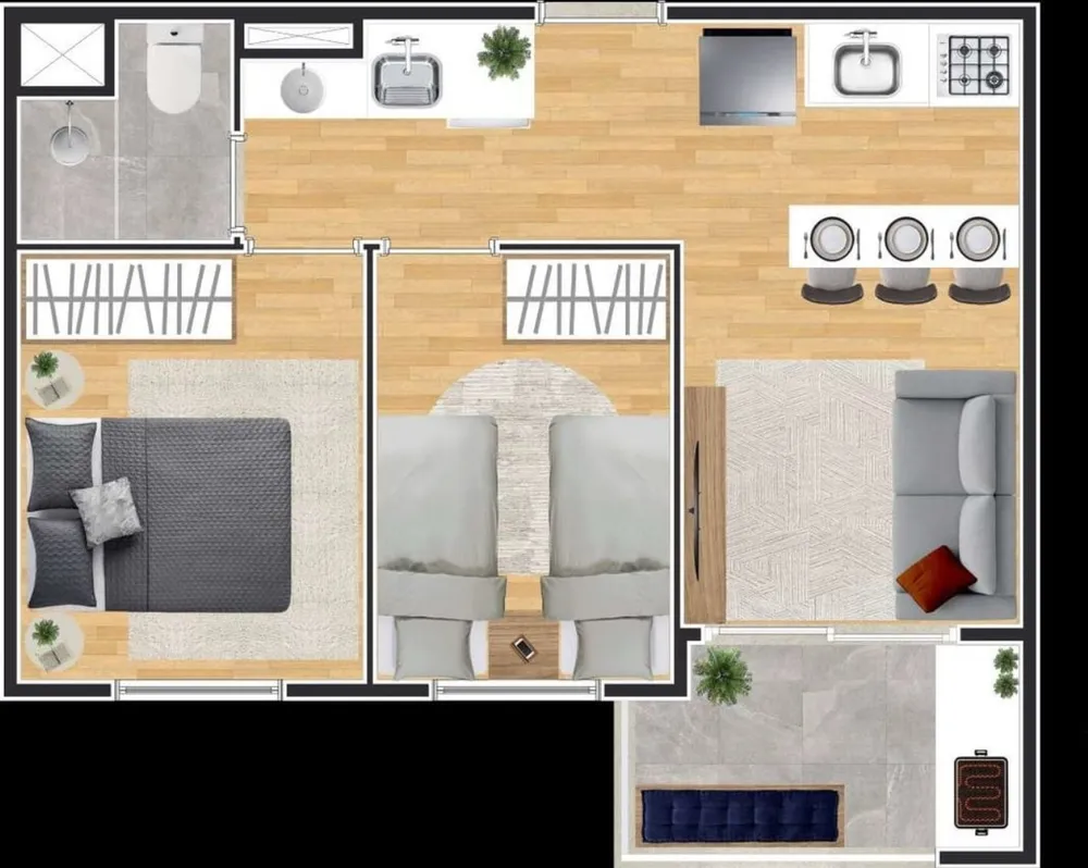 Apartamento, 2 quartos, 36 m² - Foto 8