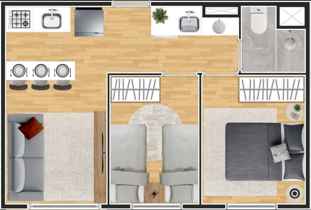 Apartamento, 2 quartos, 36 m² - Foto 7