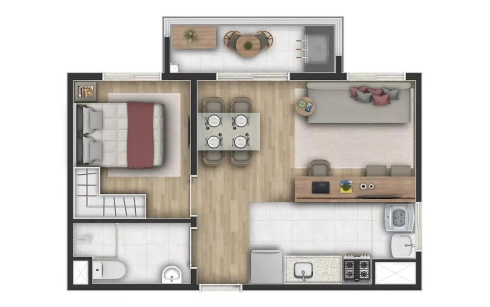 Apartamento, 1 quarto, 35 m² - Foto 6