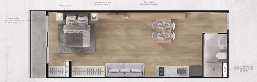 Apartamento, 1 quarto, 37 m² - Foto 3