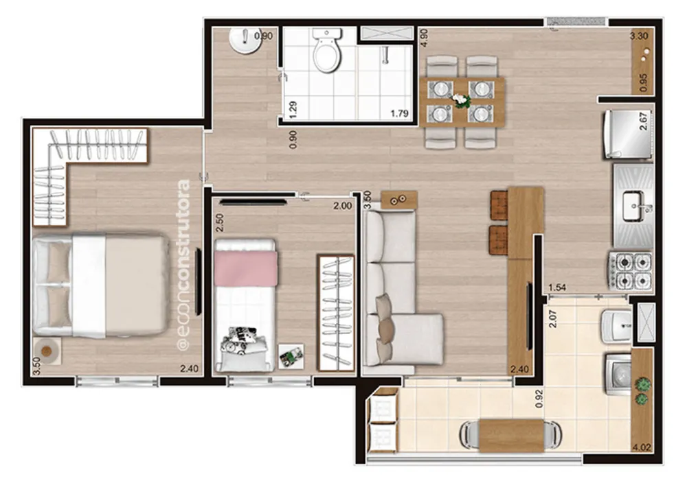 Apartamento, 2 quartos, 47 m² - Foto 10
