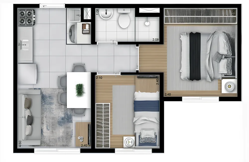 Apartamento, 2 quartos, 34 m² - Foto 15