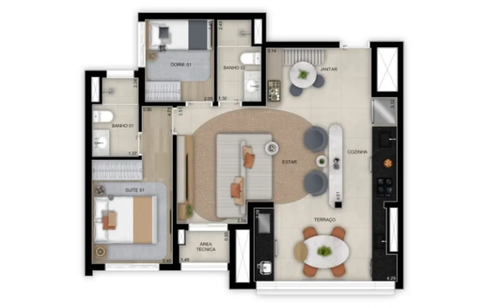 Apartamento, 3 quartos, 68 m² - Foto 13
