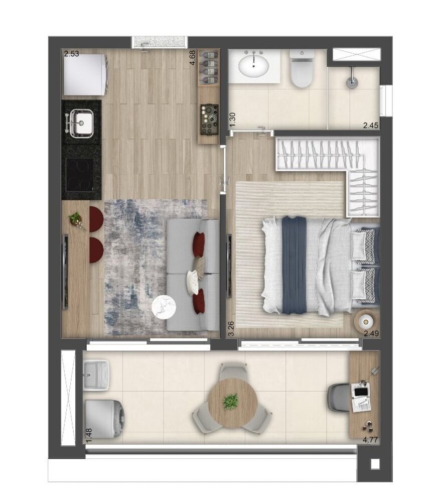 Apartamento à venda com 1 quarto, 36m² - Foto 18