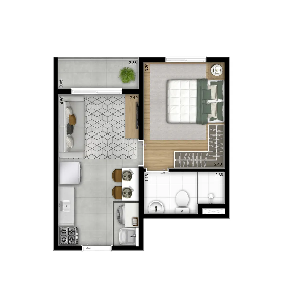 Apartamento, 1 quarto, 25 m² - Foto 10