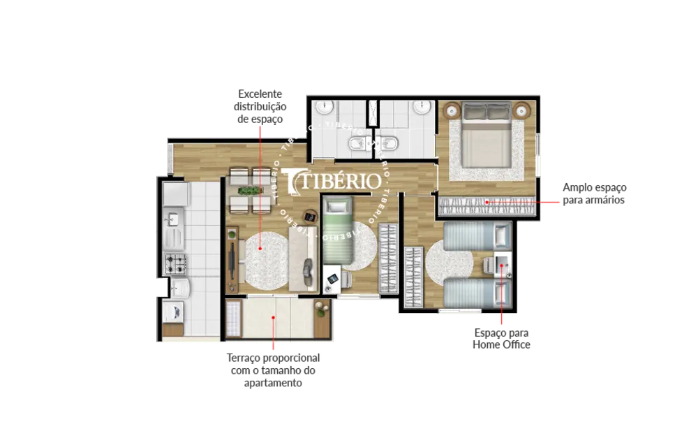 Apartamento, 3 quartos, 59 m² - Foto 11
