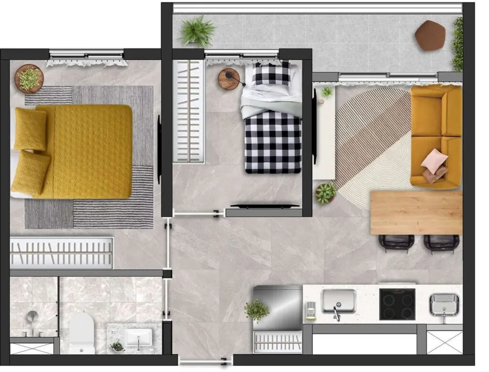 Apartamento, 2 quartos, 47 m² - Foto 7