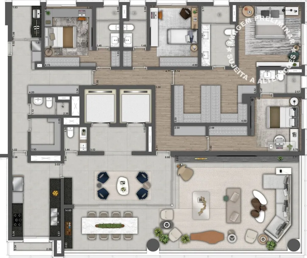 Apartamento, 3 quartos, 240 m² - Foto 11