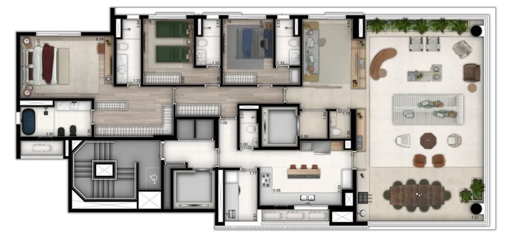 Cobertura, 4 quartos, 427 m² - Foto 8