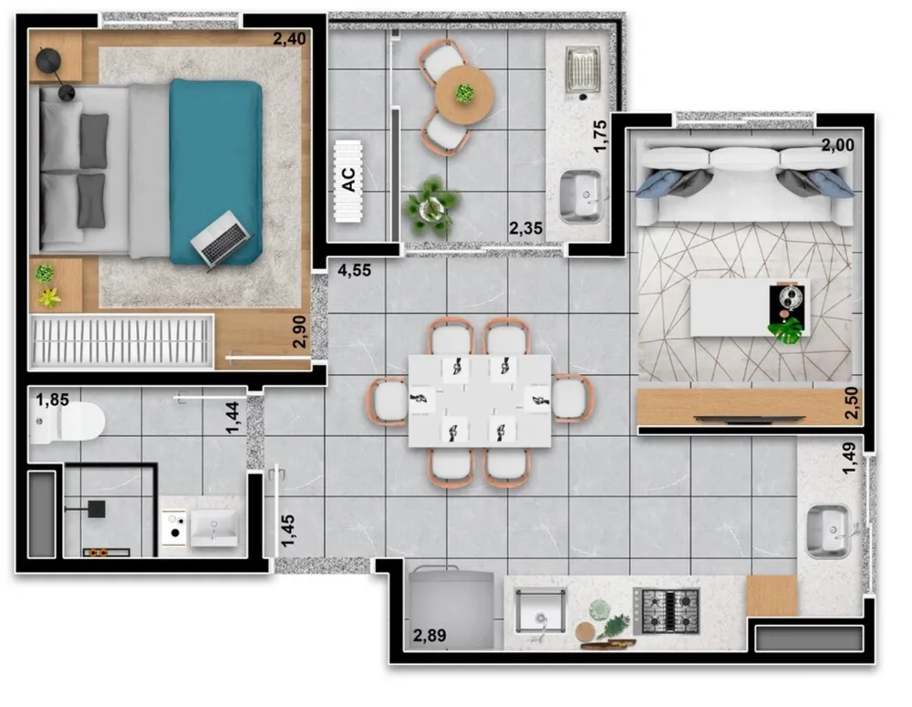 Apartamento, 1 quarto, 27 m² - Foto 15