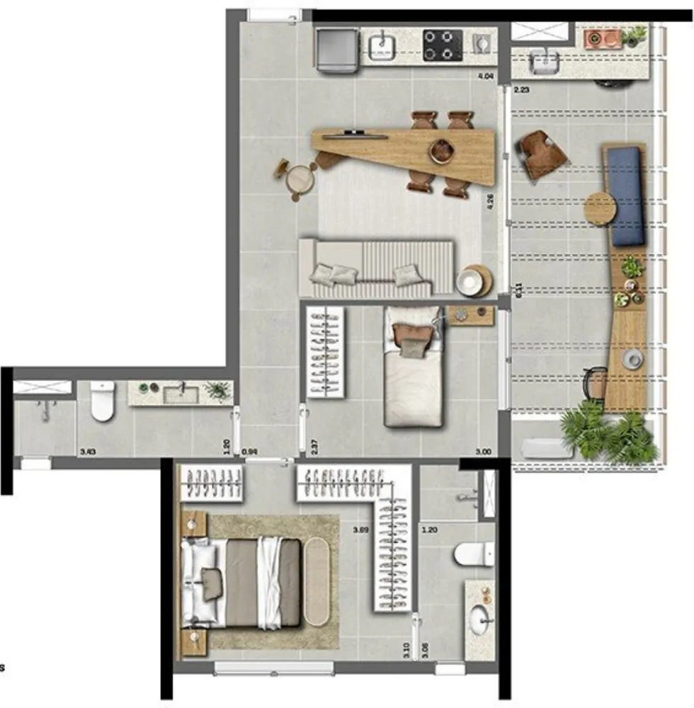 Cobertura, 1 quarto, 97 m² - Foto 8