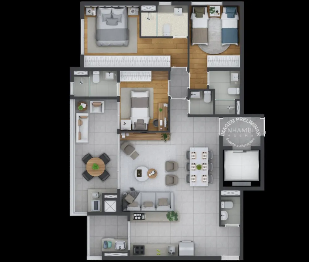 Apartamento, 3 quartos, 121 m² - Foto 2