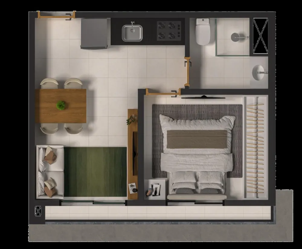 Apartamento, 2 quartos, 34 m² - Foto 9