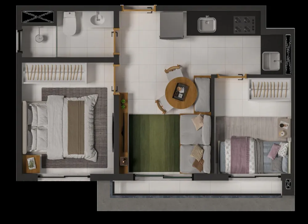 Apartamento, 2 quartos, 34 m² - Foto 12