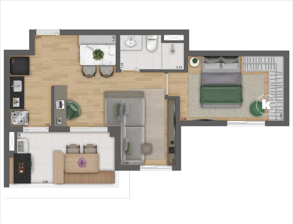 Apartamento, 2 quartos, 45 m² - Foto 21